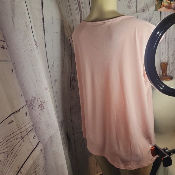 Kasper Brand New Blouse With Scoop Neck & Pleated Front - Picture 2 of 10